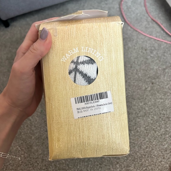 Fuzzy Warm Slipper Socks lined with Grippers - Picture 9 of 9